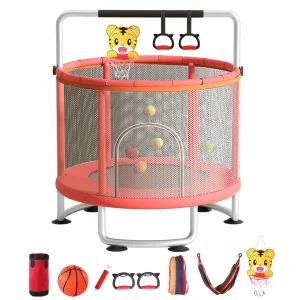 Trampoline Indoor With Protective Net For Adults Kids